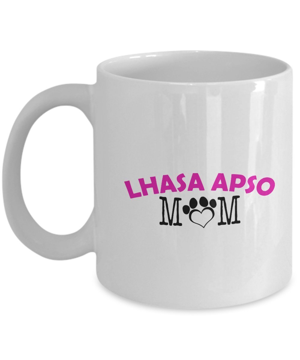 Funny Lhasa Apso Taza de par – Lhasa Apso Dad – Lhasa Apso mamá – Lhasa Apso amantes regalos – Regalos únicos de cerámica Idea