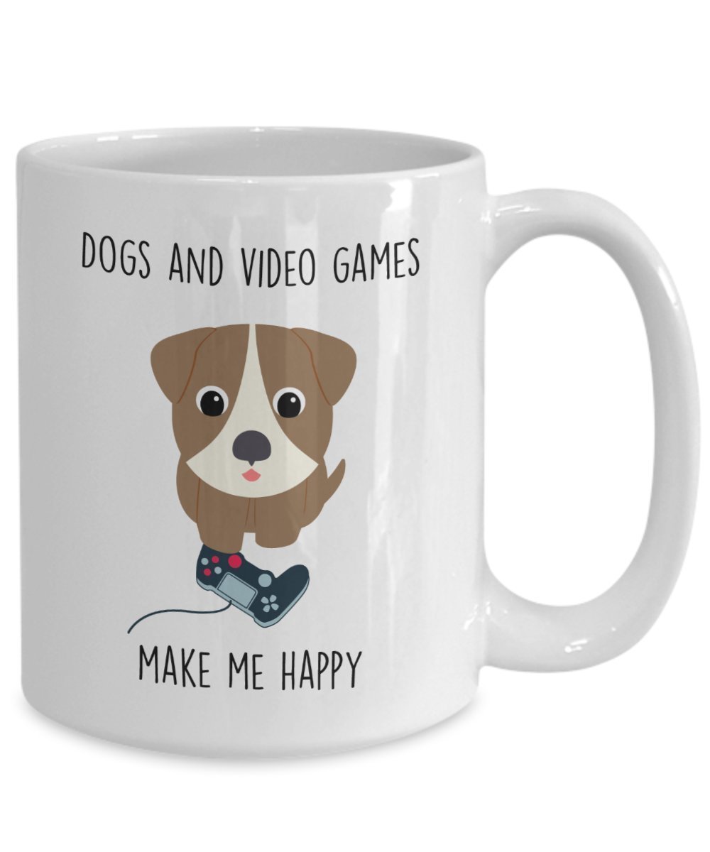 Tasse mit Videospiel-Liebhabern – Hund Liebhaber, Gamer-Geschenke – Lustige Tee, heiße Kakao, Kaffeetasse – Neuheit Geburtstag Weihnachten Jahrestag Gag Geschenk Idee