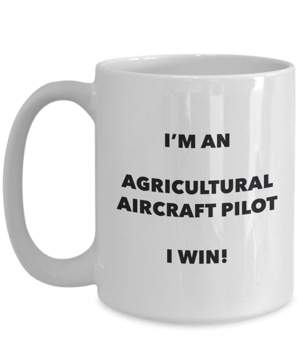 agricole Aircraft Pilot Mug – Je suis un agricole Aircraft Pilot I Win. – Funny Tasse à café – Fantaisie anniversaire Idée de Gag cadeaux de Noël 15oz blanc