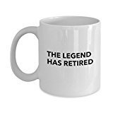 The Legend Has Retired Mug - Coffee Cup - Novelty Coffee Mug - For Men or Women - Retirement Gag Gift - Funny Going Away Farewell Sending Off