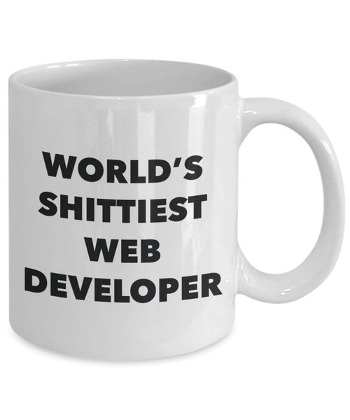 Web Developer Coffee Mug - World's Shittiest Web Developer - Gifts for Web Developer - Funny Novelty Birthday Present Idea