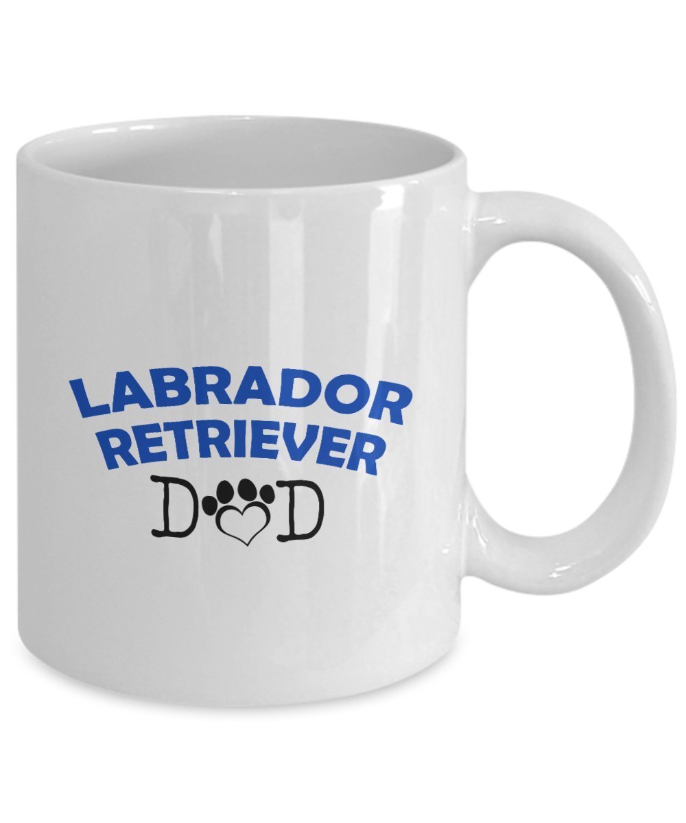 Funny Labrador Retriever Couple Mug – Labrador Retriever Dad – Labrador Retriever Mom – Labrador Retriever Lover Gifts - Unique Ceramic Gifts Idea (Dad)