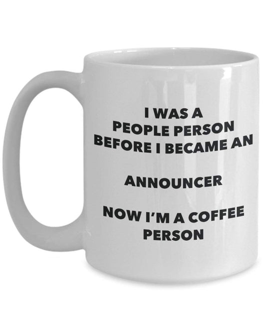 Announcer Coffee Person Mug - Funny Tea Cocoa Cup - Birthday Christmas Coffee Lover Cute Gag Gifts Idea