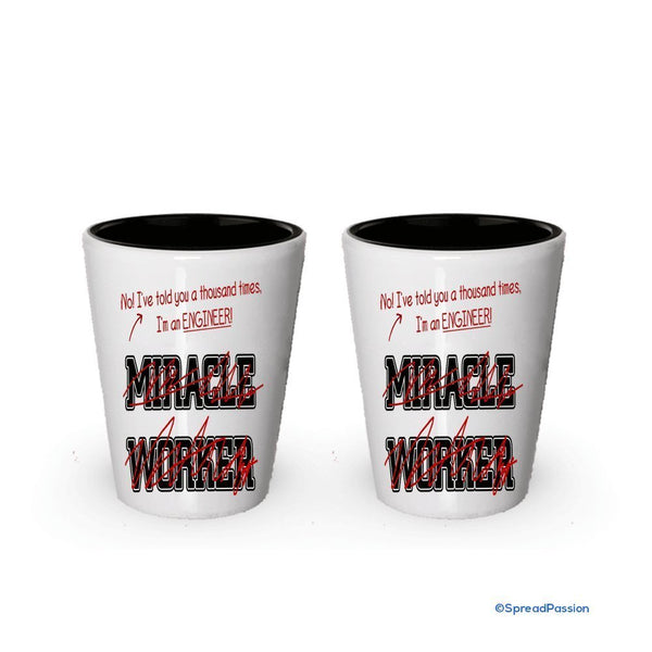 I'm a Engineer shot glass, Not a Miracle Worker - Funny gifts for Engineers (4)