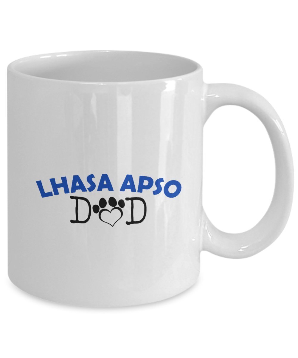 Funny Lhasa Apso Couple Mug - Lhasa Apso Dad - Lhasa Apso Mom - Lhasa Apso Lover Gifts - Unique Ceramic Gifts Idea (Mom)