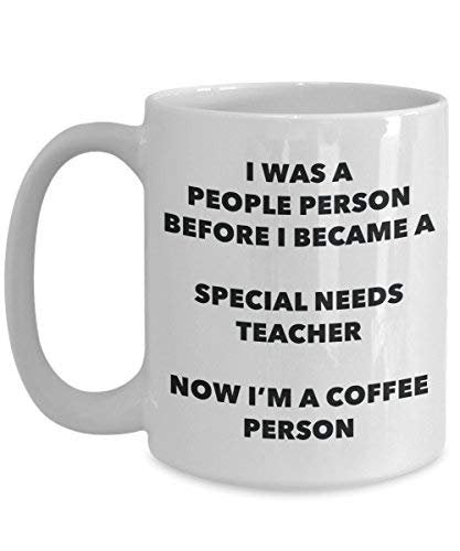 besonderen Bedürfnissen Lehrer Kaffee Person Tasse – Funny Tee Kakao-Tasse – Geburtstag Weihnachten Kaffee Lover Cute Gag Geschenke Idee