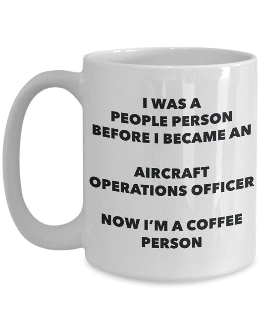 Aircraft Opérations officier personne à café Mug Tasse à thé de cacao – rigolo – Anniversaire de Noël amateur de café mignon Gag Gifts Idée 15oz blanc