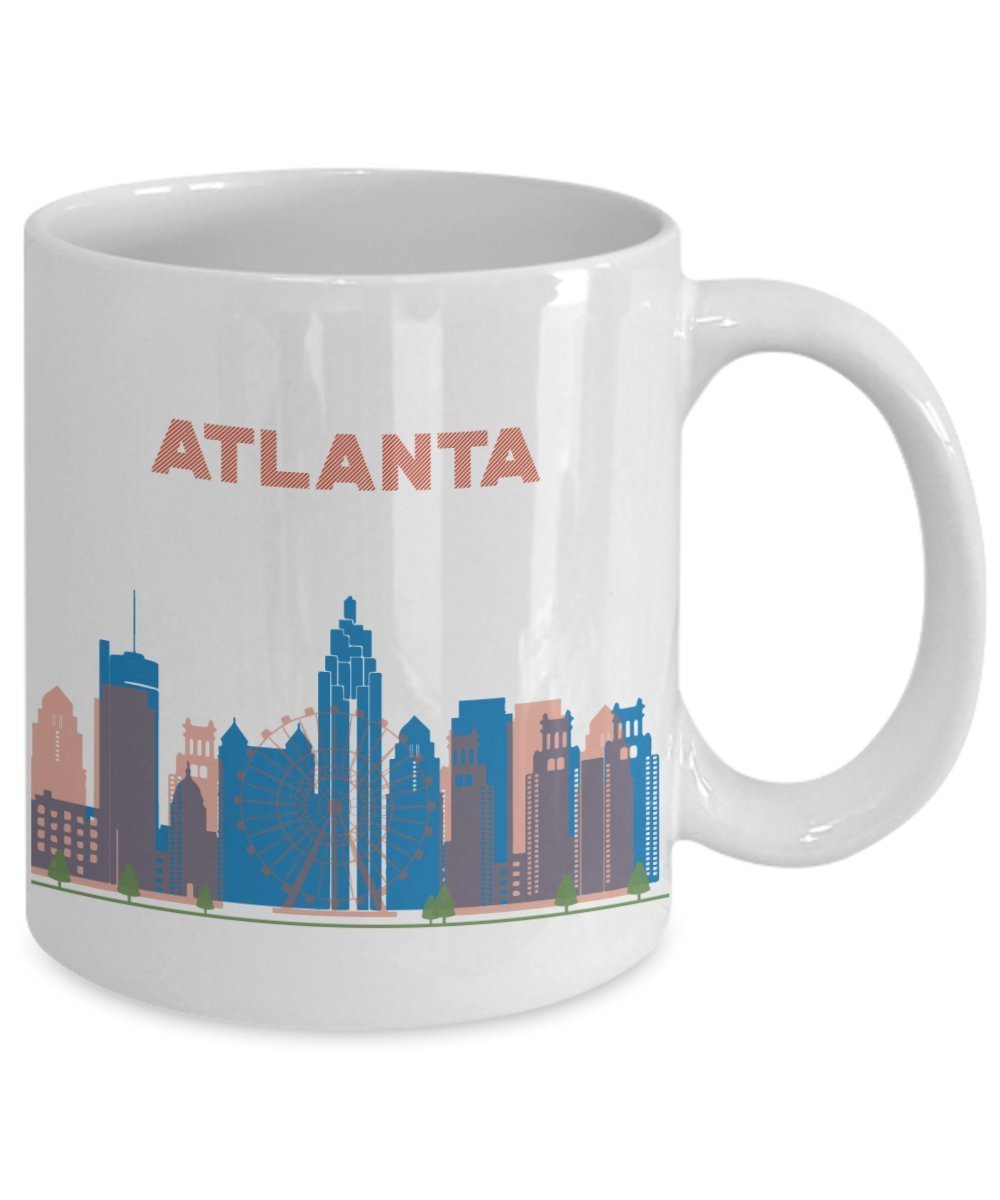 Atlanta Reisebecher – Lustige Teetasse für heiße Kakao-Kaffeetasse – Neuheit Geburtstag Weihnachten Jahrestag Gag Geschenkidee
