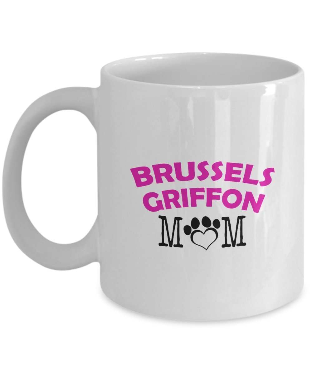 Funny Brussels Griffon Couple Mug – Bruxelles Griffon Dad – Bruxelles Griffon Mom – Bruxelles Griffon Lover Gifts – Idée cadeau unique en céramique (Mom)