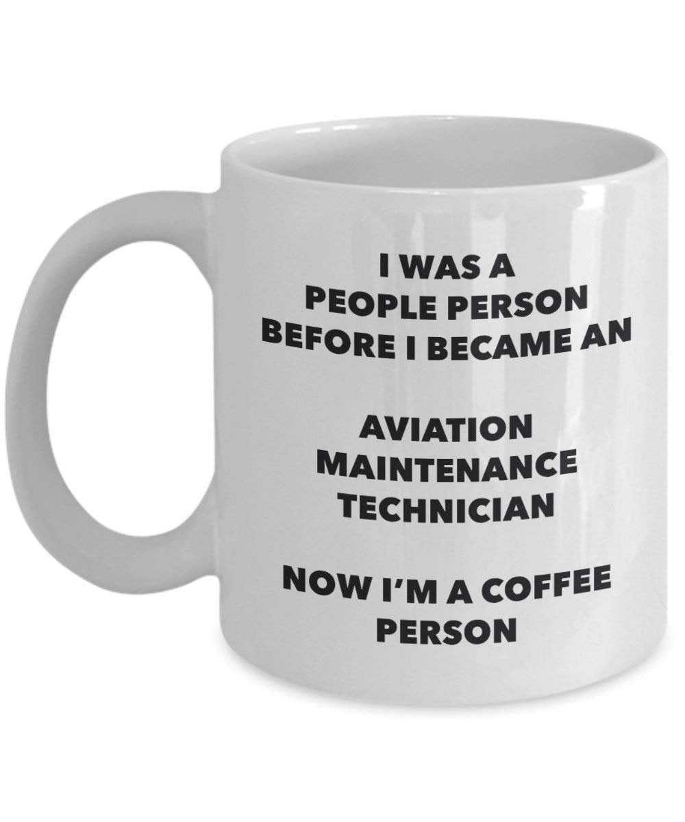 technicien de maintenance d'aviation personne à café Mug Tasse à thé de cacao – rigolo – Anniversaire de Noël amateur de café mignon Gag Gifts Idée 15oz blanc