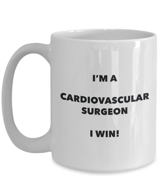 Cardiovascular Surgeon Mug - I'm a Cardiovascular Surgeon I win! - Funny Coffee Cup - Novelty Birthday Christmas Gag Gifts Idea