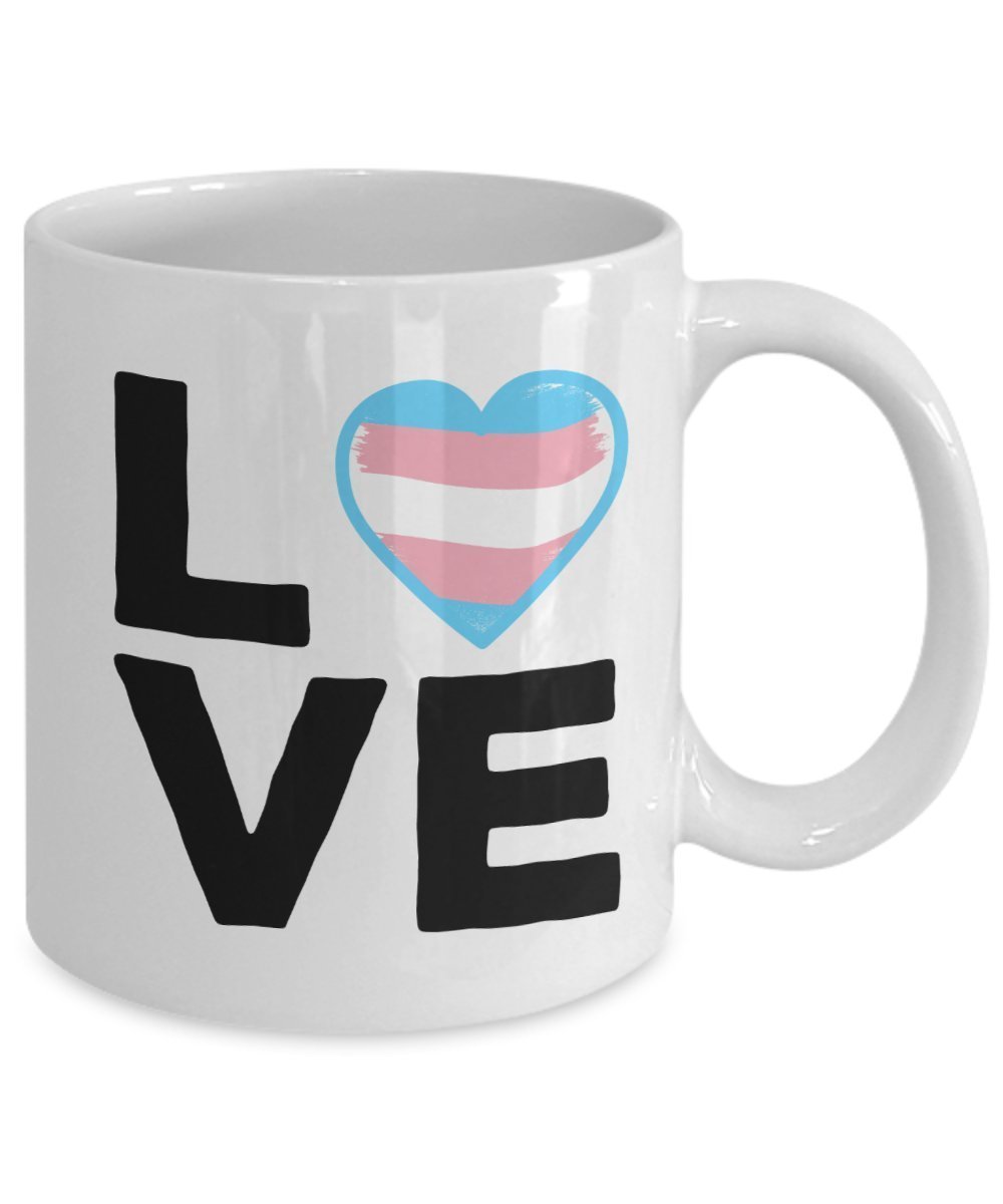 Funny Love Transgender flag pride Coffee Mug- Transgender Gifts