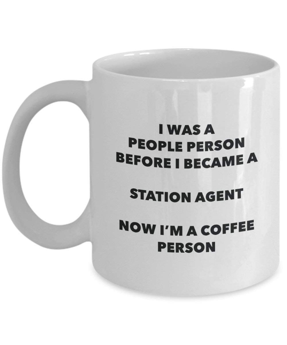 Station Agent Coffee Person Mug - Funny Tea Cocoa Cup - Birthday Christmas Coffee Lover Cute Gag Gifts Idea