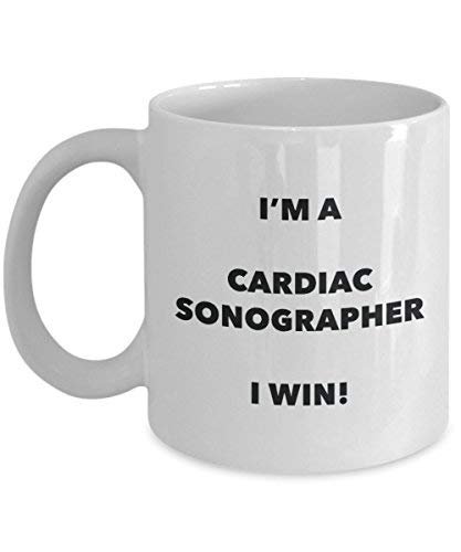 Cardiac Sonographer Mug - I'm a Cardiac Sonographer I Win! - Funny Coffee Cup - Novelty Birthday Christmas Gag Gifts Idea