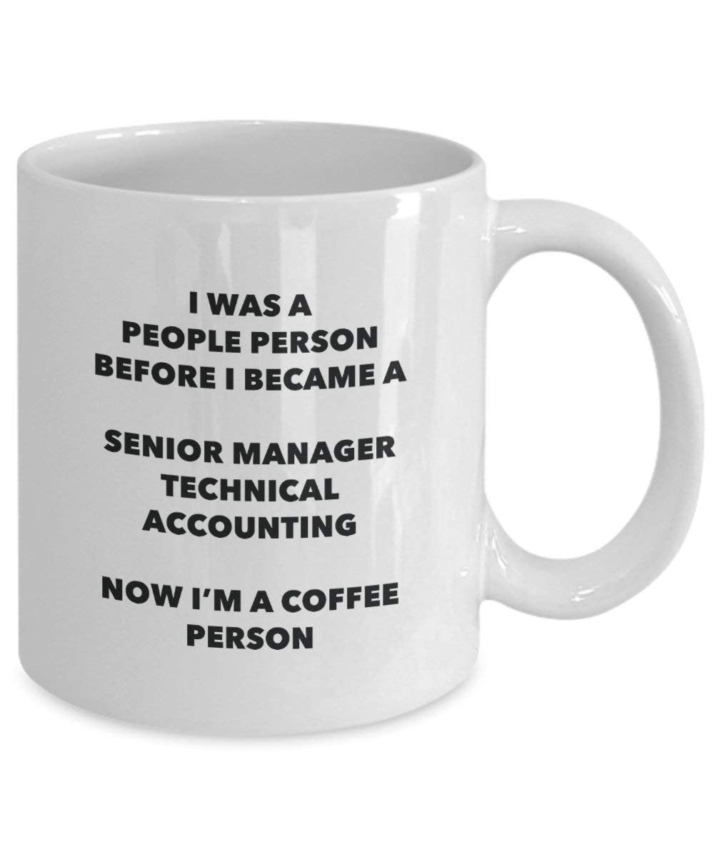 Senior Manager Technische Accounting Kaffee Person Tasse – Funny Tee Kakao-Tasse – Geburtstag Weihnachten Kaffee Lover Cute Gag Geschenke Idee