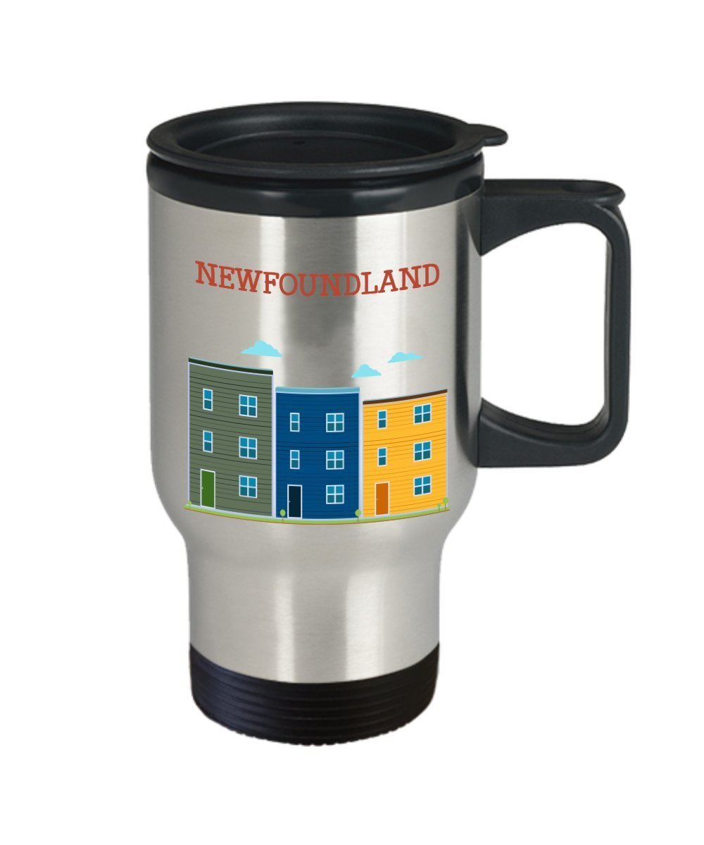 Newfoundland Travel Mug - Funny Tea Hot Cocoa Insulated Tumbler - Novelty Birthday Christmas Anniversary Gag Gifts Idea