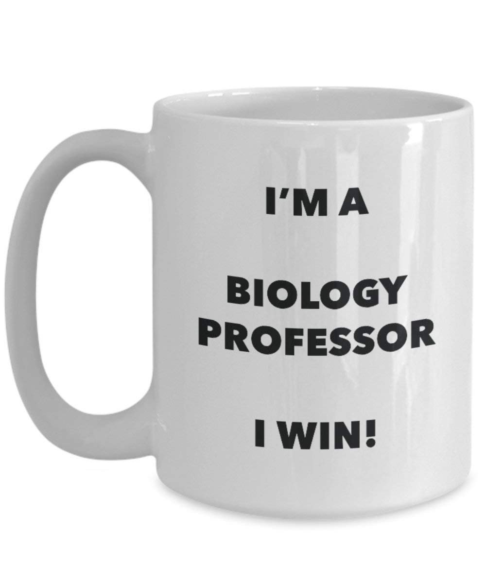 Biologie Professor Tasse – I 'm a Biologie Professor I Win. – Funny Kaffeetasse – Neuheit Geburtstag Weihnachten Gag Geschenke Idee 11oz weiß