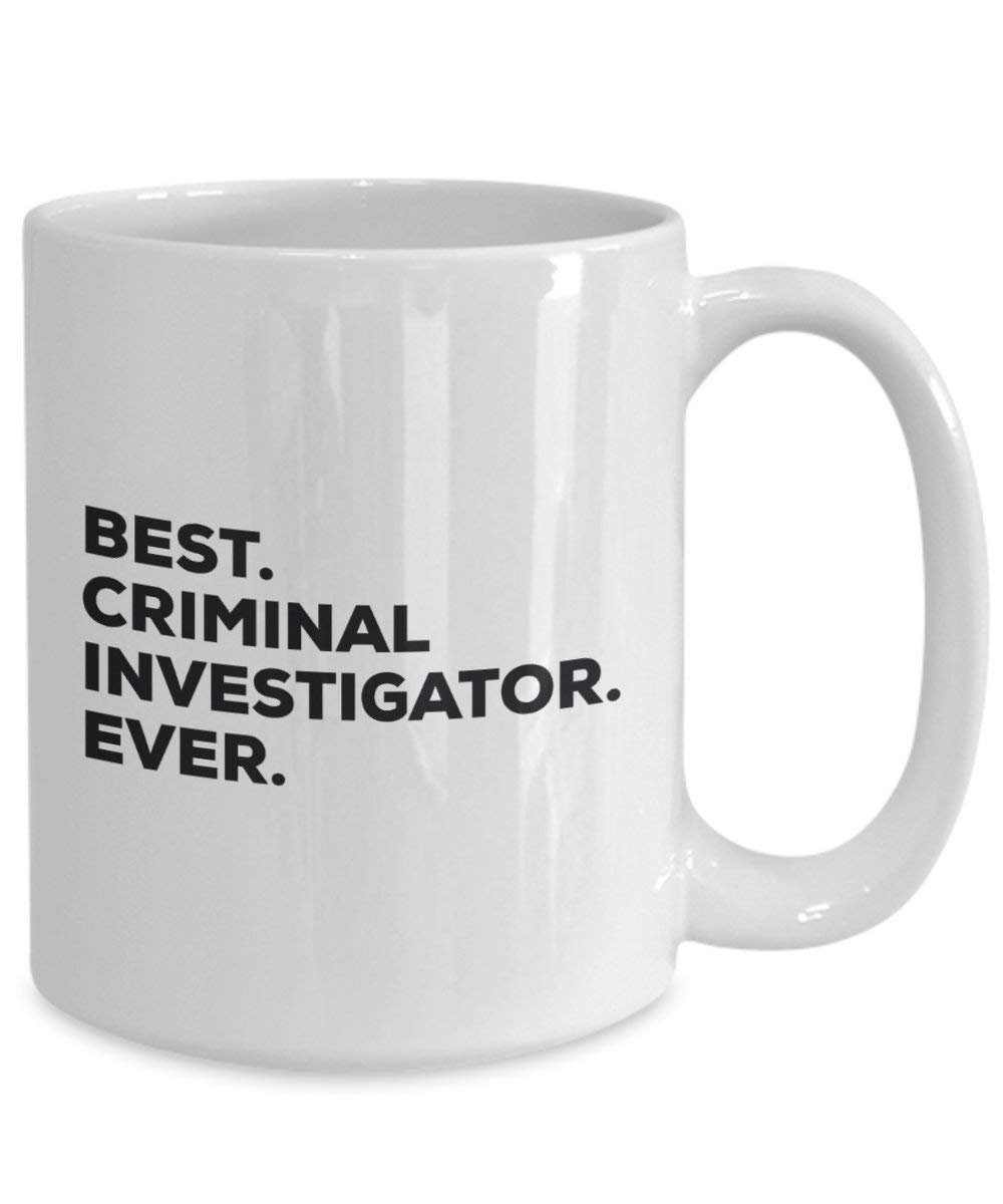 Meilleur criminel Investigator jamais Mug rigolo – Tasse à café – Thank You Appréciation pour Noël Anniversaire Vacances Cadeau unique idées 15oz blanc