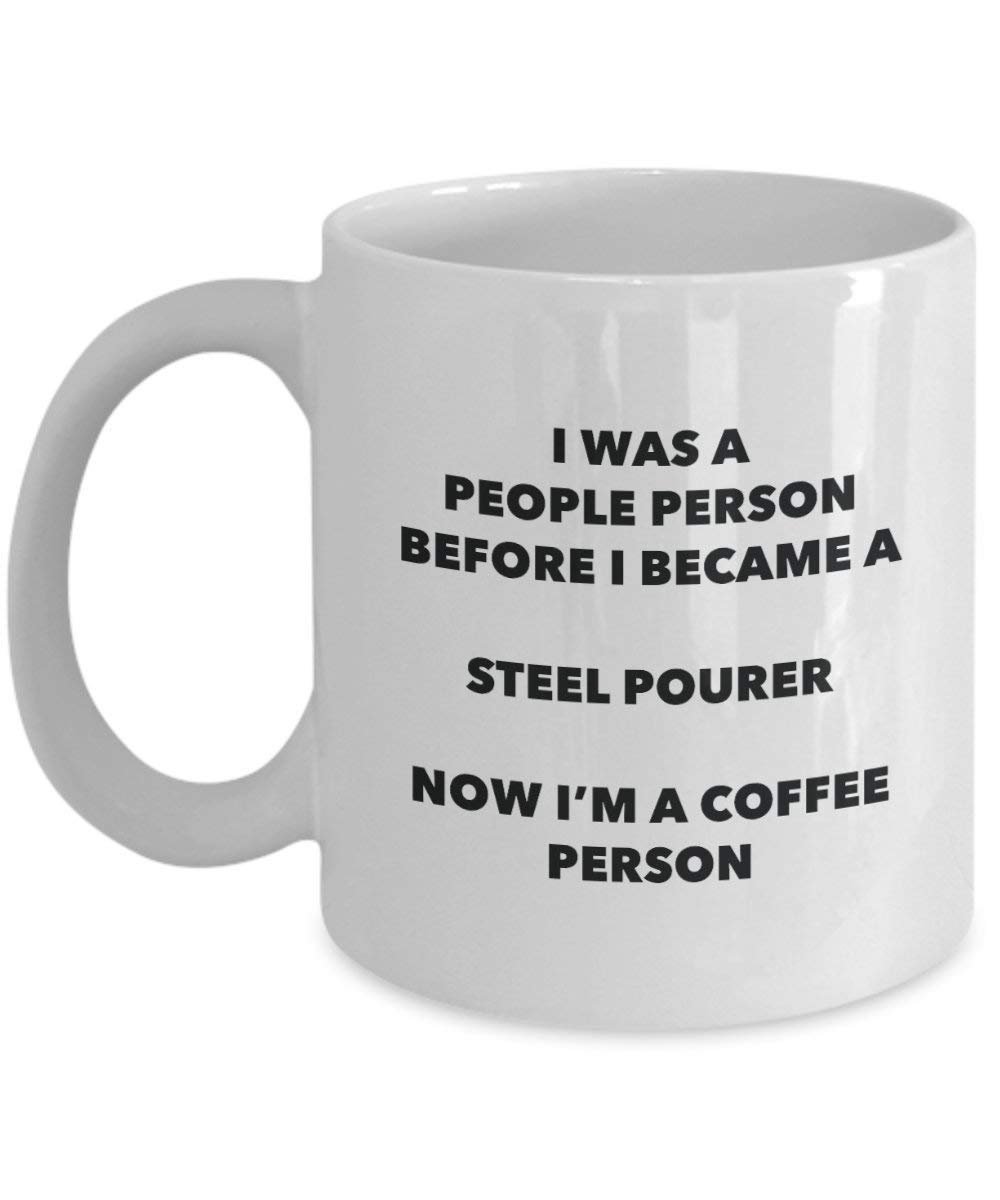 Stahl Ausgießer Kaffee Person Tasse – Funny Tee Kakao-Tasse – Geburtstag Weihnachten Kaffee Lover Cute Gag Geschenke Idee 15oz weiß