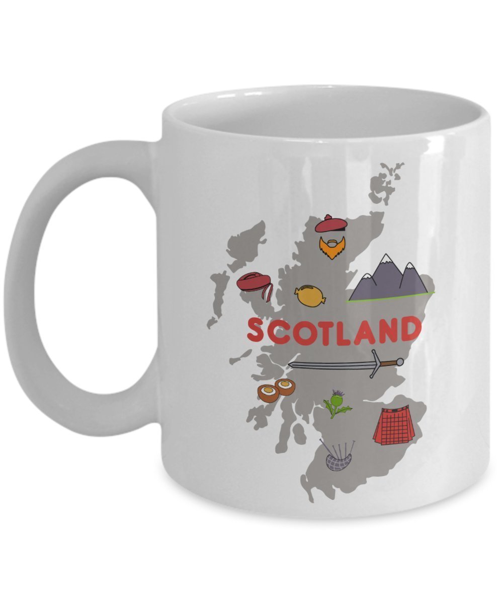 Scotland Travel Mug - Funny Tea Hot Cocoa Coffee Cup - Novelty Birthday Christmas Anniversary Gag Gifts Idea