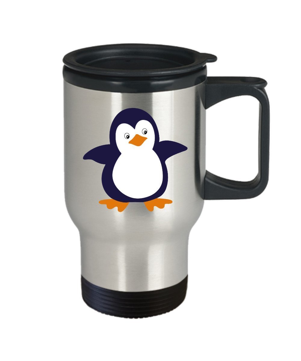 Baby Penguin Travel Mug - Funny Insulated Tumbler - Novelty Birthday Christmas Anniversary Gag Gifts Idea
