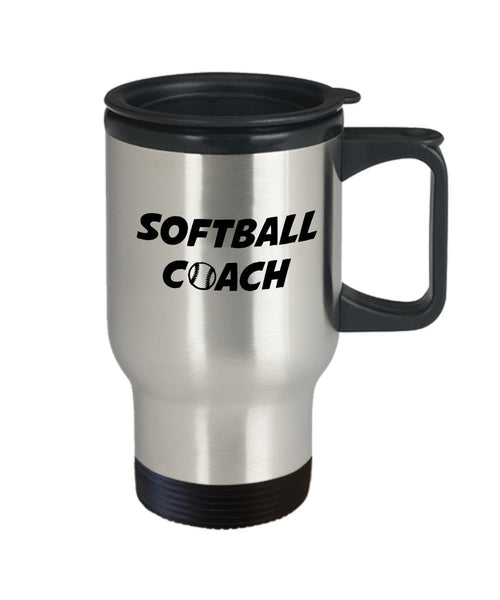 Softball Coach Gifts - Coach Gifts Prime - Coach Travel Mug - Funny Tea Hot Cocoa Coffee Insulated Tumbler - Novelty Birthday Gift Idea