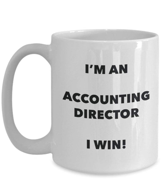 ACCOUNTING Director Tasse – Ich bin ein Accounting Director I Win. – Funny Kaffeetasse – Neuheit Geburtstag Weihnachten Gag Geschenke Idee 11oz weiß