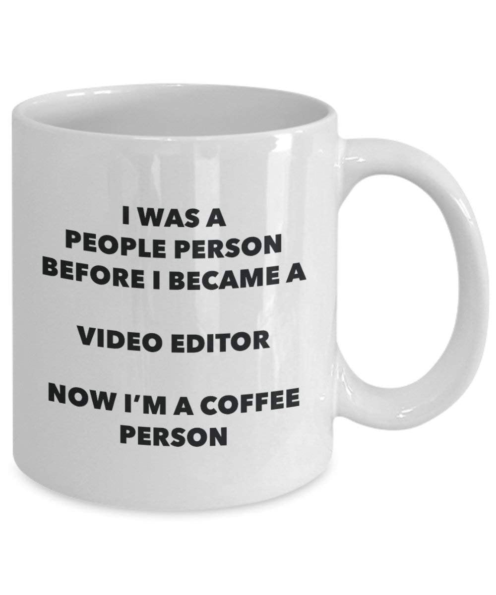 Video Editor Coffee Person Mug - Funny Tea Cocoa Cup - Birthday Christmas Coffee Lover Cute Gag Gifts Idea