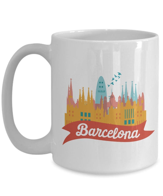 Barcelona Travel Mug - Funny Tea Hot Cocoa Coffee Cup - Novelty Birthday Christmas Anniversary Gag Gifts Idea