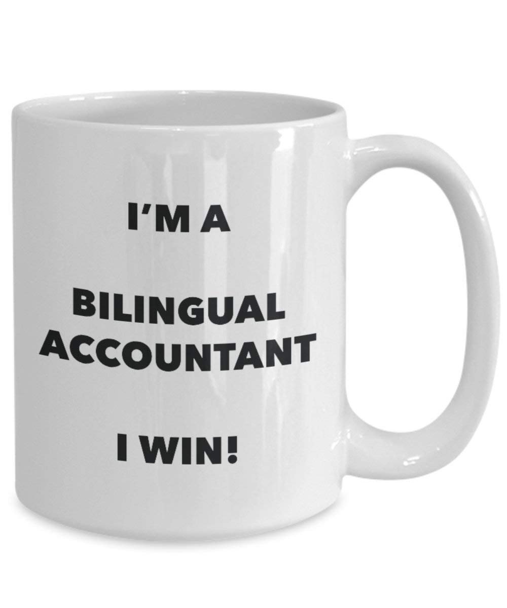 Bilingual Accountant Mug - I'm a Bilingual Accountant I win! - Funny Coffee Cup - Novelty Birthday Christmas Gag Gifts Idea