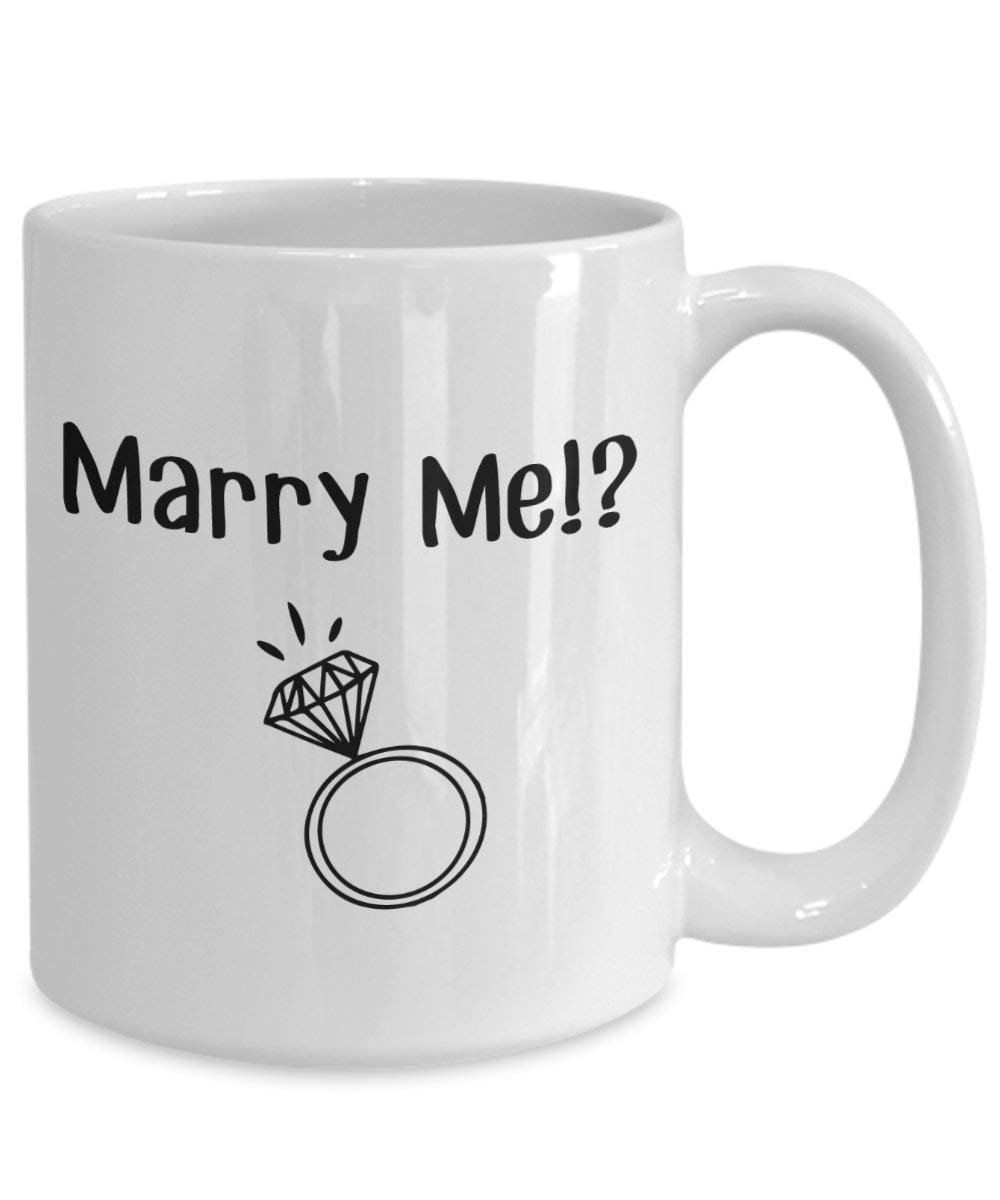Marry Me – Funny Tee Kaffee Kakao Tasse – Neuheit Geburtstag Weihnachten Jahrestag Gag Geschenke Idee