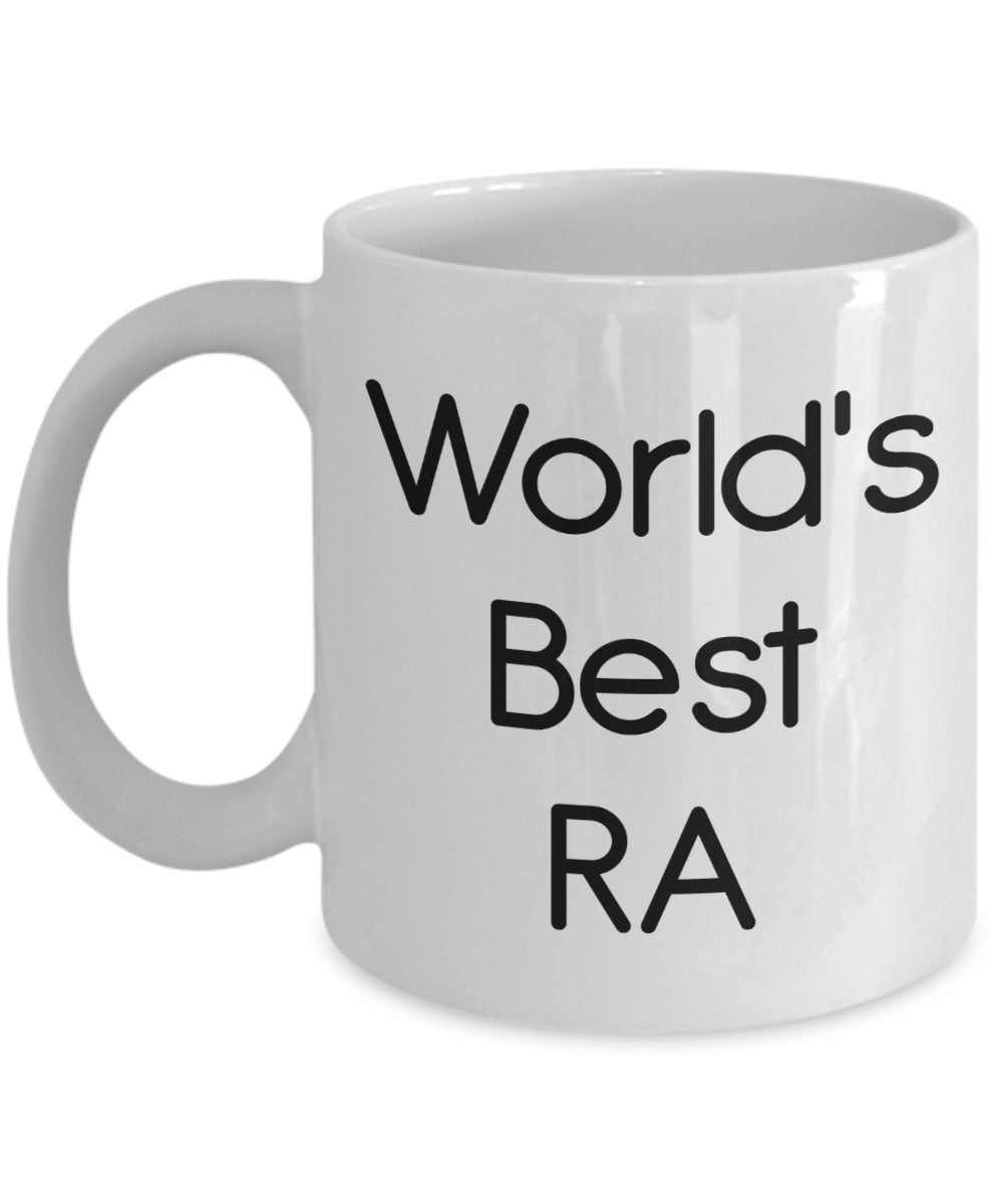 World 's Best RA Becher – Funny Tee Hot Cocoa Kaffeetasse – Neuheit Geburtstag Weihnachten Jahrestag Gag Geschenke Idee 15oz weiß