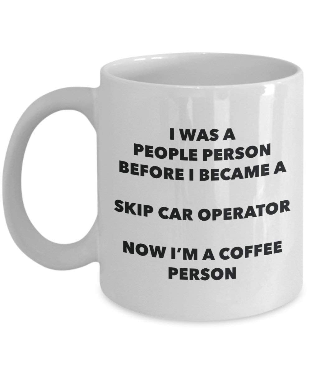 Skip de voiture opérateur Café personne Mug – Funny Tasse à thé de cacao – Anniversaire de Noël amateur de café mignon Gag Gifts Idée 11oz blanc