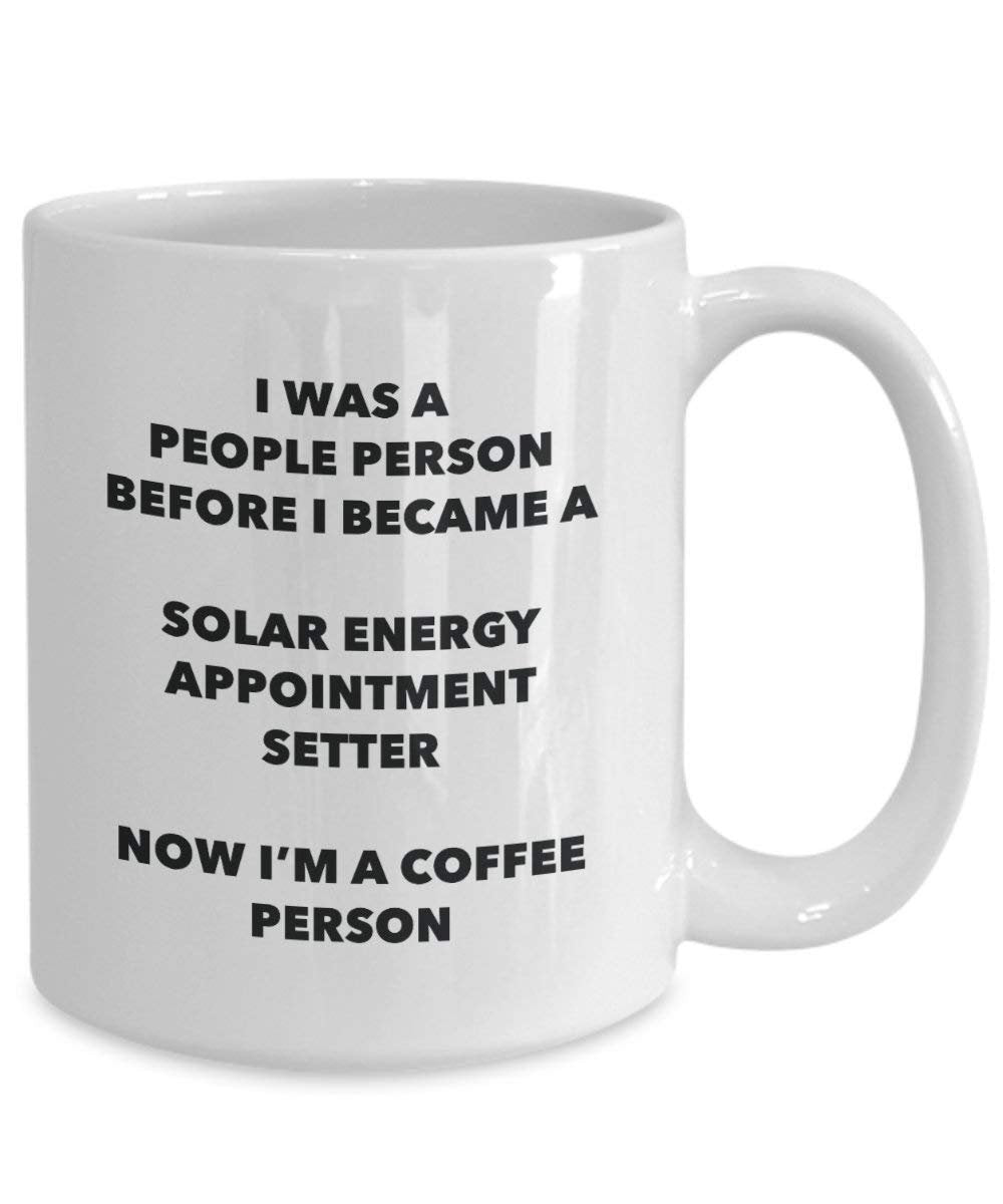 Solar Energie Amts Setter Kaffee Person Tasse – Funny Tee Kakao-Tasse – Geburtstag Weihnachten Kaffee Lover Cute Gag Geschenke Idee 11oz weiß
