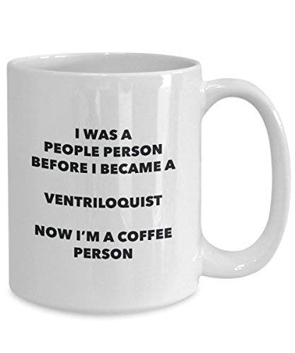 Ventriloquist Coffee Person Mug - Funny Tea Cocoa Cup - Birthday Christmas Coffee Lover Cute Gag Gifts Idea