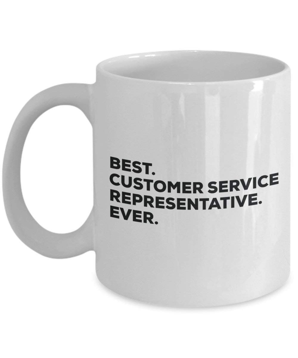 Meilleur Service à la Clientèle représentant jamais Mug rigolo – Tasse à café – Thank You Appréciation pour Noël Anniversaire Vacances Cadeau unique idées 15oz blanc