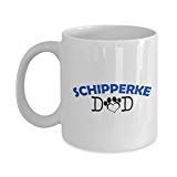 Funny Schipperke Couple Mug – Schipperke Dad – Schipperke Mom – Schipperke Lover Gifts - Unique Ceramic Gifts Idea (Dad)