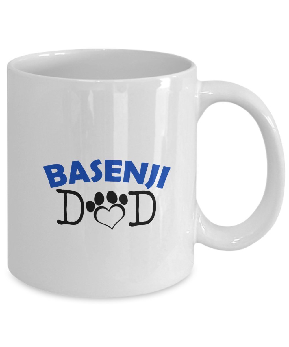 Funny Basenji Couple Mug - Basenji Dad - Basenji Mom - Basenji Lover Gifts - Unique Ceramic Gifts Idea (Dad)