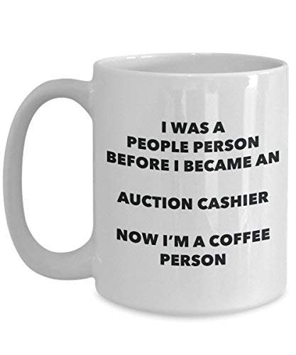 Auction Cashier Coffee Person Mug - Funny Tea Cocoa Cup - Birthday Christmas Coffee Lover Cute Gag Gifts Idea