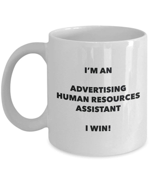 Werbung Echthaar Ressourcen Assistant Tasse – Ich bin ein Werbung Echthaar Ressourcen Assistant I Win. – Funny Kaffeetasse – Neuheit Geburtstag Weihnachten Gag Geschenke Idee 15oz weiß