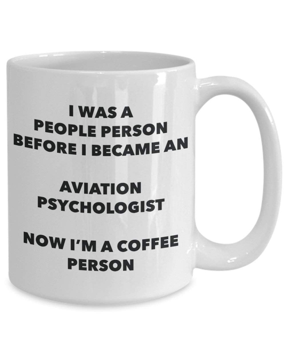 L'aviation Psychologue personne à café Mug Tasse à thé de cacao – rigolo – Anniversaire de Noël amateur de café mignon Gag Gifts Idée 15oz blanc