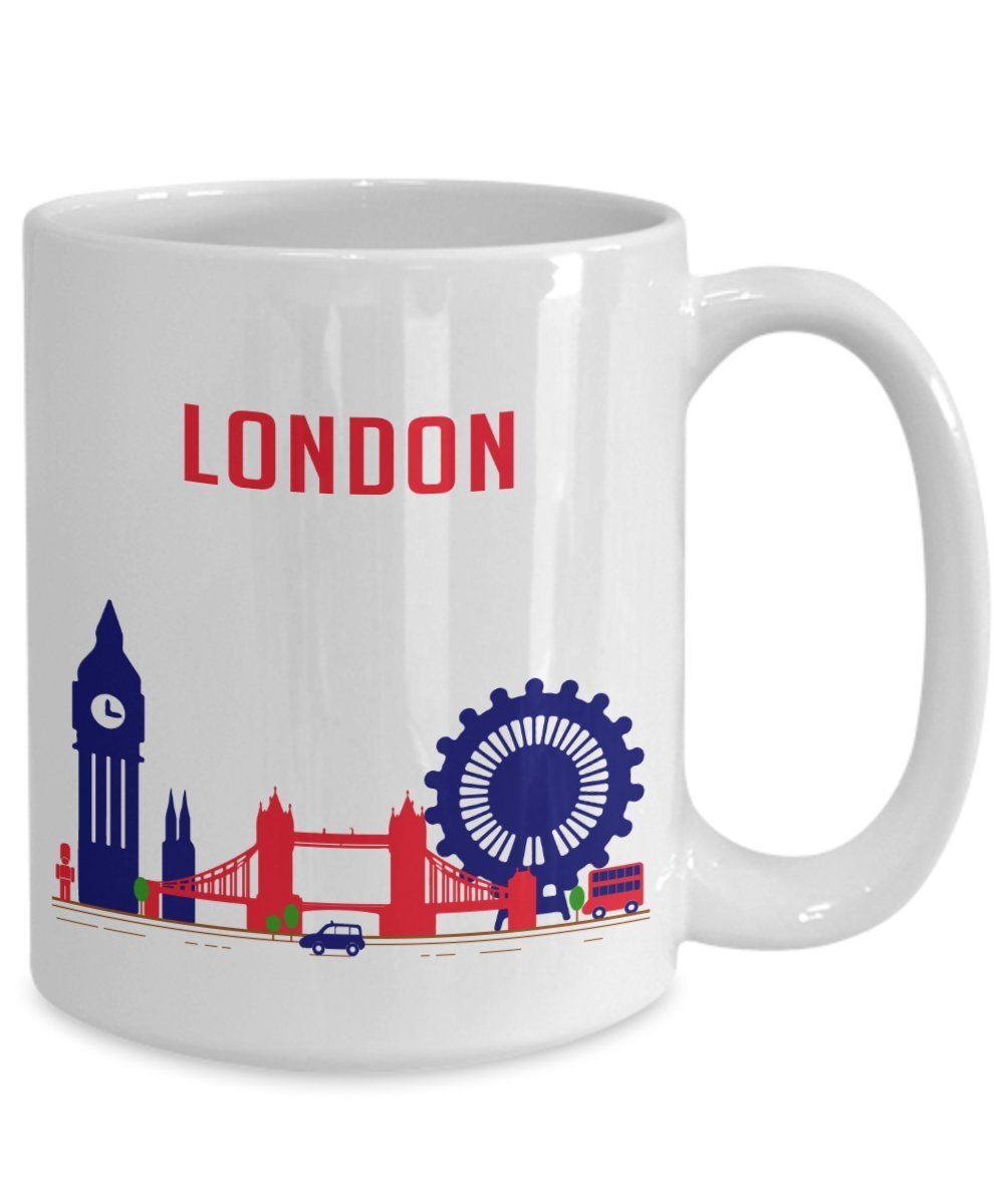 London Mug - Funny Tea Hot Cocoa Coffee Cup - Novelty Birthday Christmas Anniversary Gag Gifts Idea