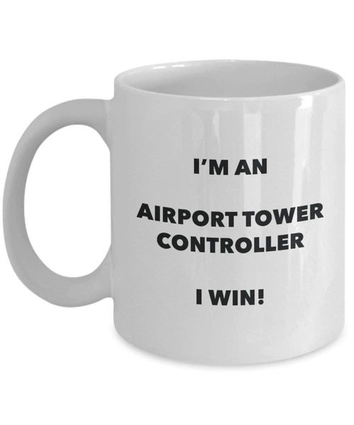 AirPort Tower controller mug – I' m An AirPort Tower controller i Win. – Funny Coffee Cup – novelty Birthday Christmas GAG regalo idea 15oz Infradito colorati estivi, con finte perline