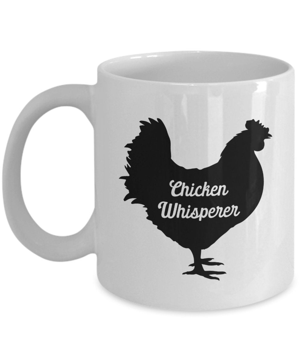 Chicken Whisper Kaffeetasse – Hühnerflüster-Tasse – Lustige Teetasse für heiße Kakao – Neuheit Geburtstag Weihnachten Gag Geschenk Idee