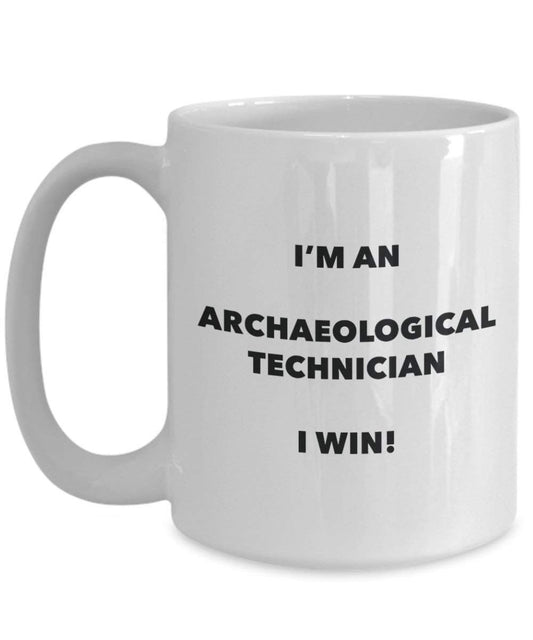 Archäologisches Technician Tasse – Ich bin ein Archäologisches Techniker I Win. – Funny Kaffeetasse – Neuheit Geburtstag Weihnachten Gag Geschenke Idee