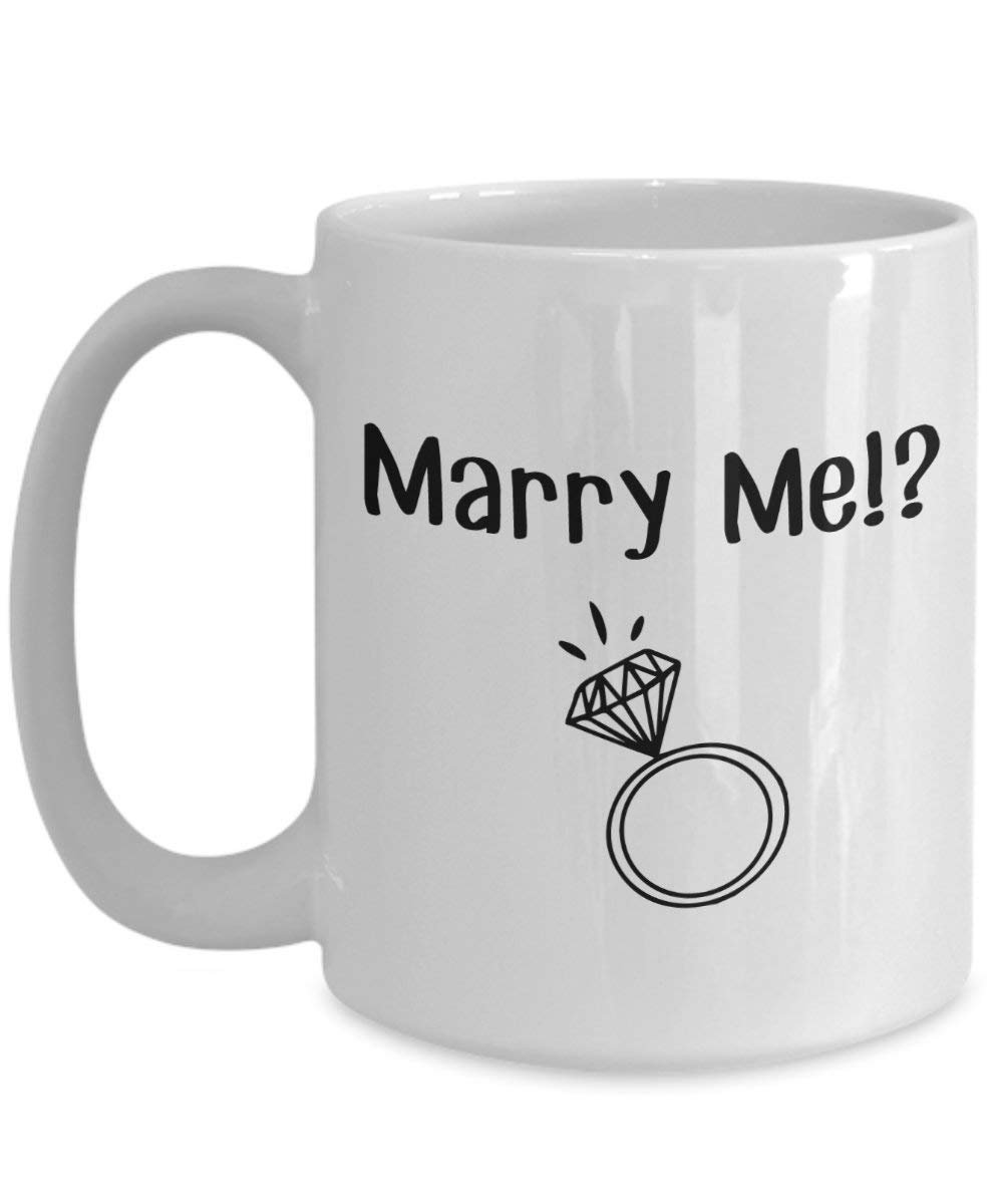 Marry Me – Funny Tee Kaffee Kakao Tasse – Neuheit Geburtstag Weihnachten Jahrestag Gag Geschenke Idee