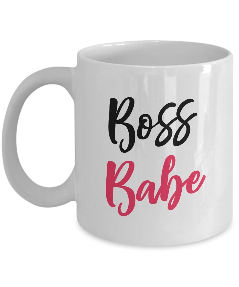 Tasse mit Aufschrift"Boss Babe" – Lustige Teetasse für heiße Kakao-Kaffeetasse – Neuheit Geburtstag Weihnachten Jahrestag Gag Geschenkidee