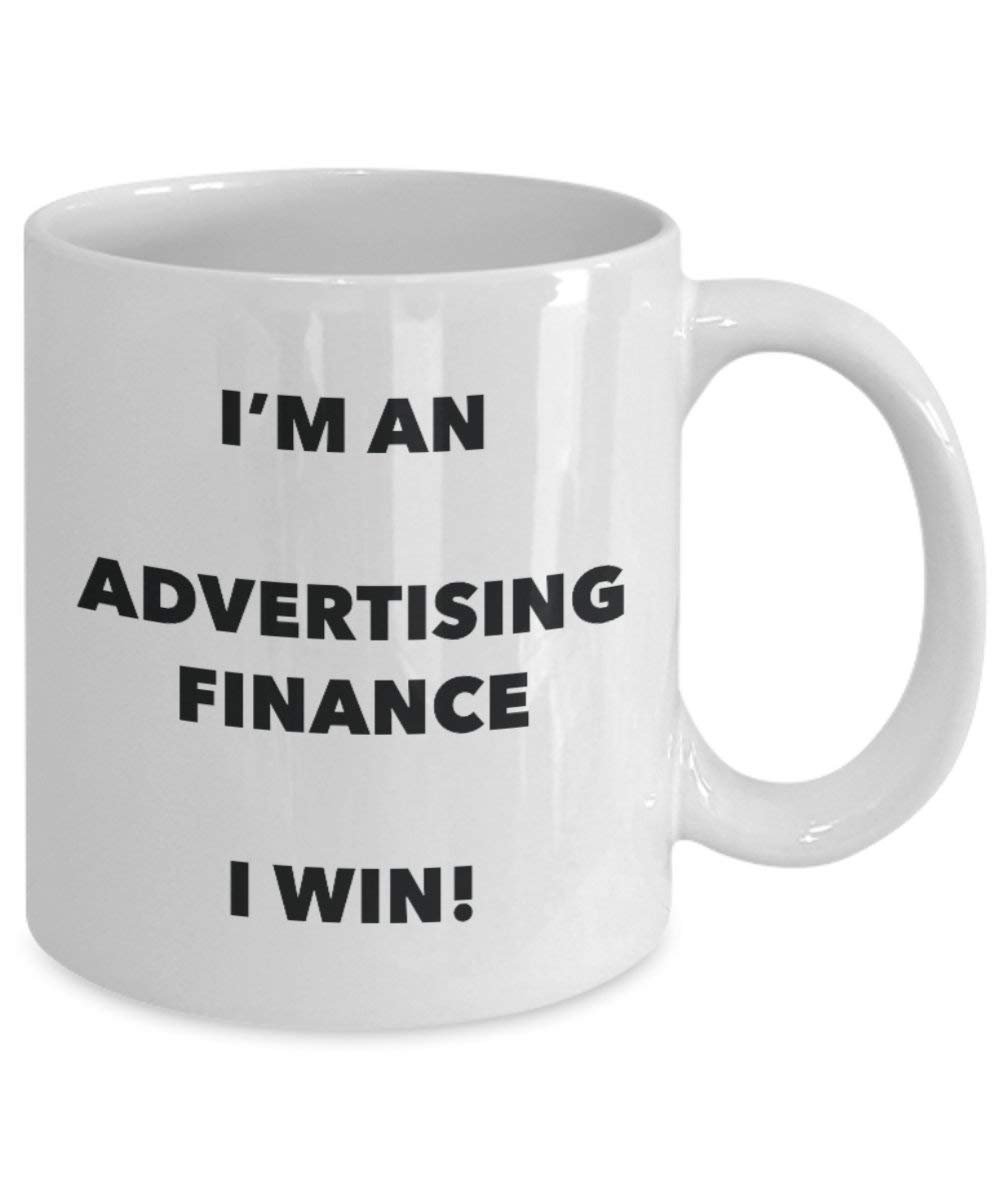 Werbung Finanzierung Tasse – Ich bin eine Werbung I Win. – Funny Kaffeetasse – Neuheit Geburtstag Weihnachten Gag Geschenke Idee 15oz weiß