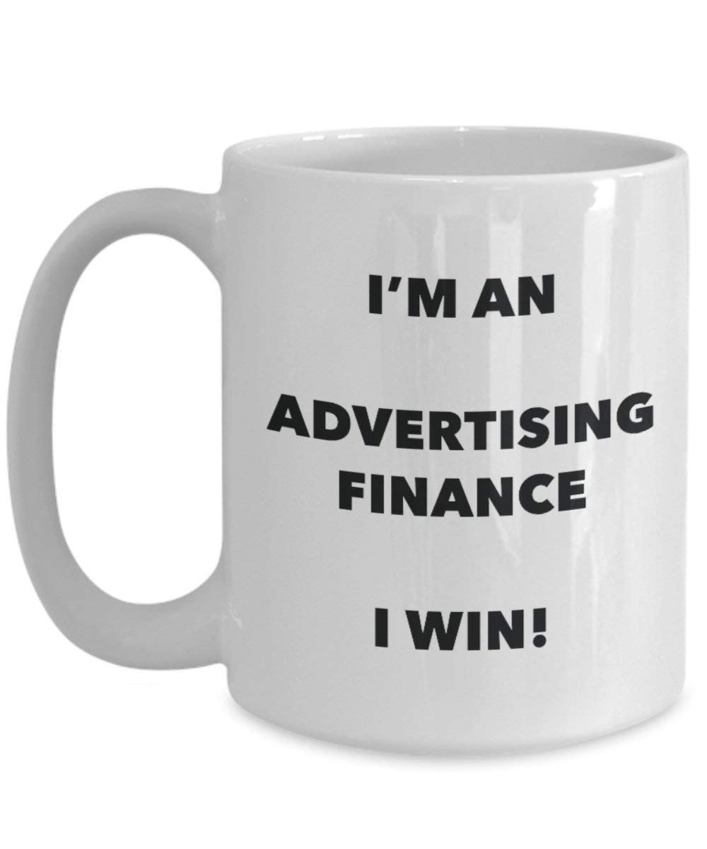 Werbung Finanzierung Tasse – Ich bin eine Werbung I Win. – Funny Kaffeetasse – Neuheit Geburtstag Weihnachten Gag Geschenke Idee 15oz weiß