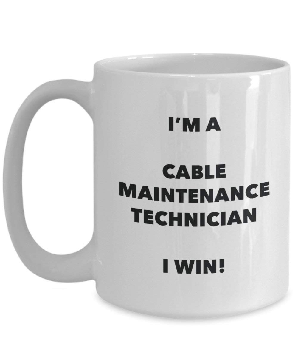 Cavo Maintenance Technician mug – I' m A cavo Maintenance Technician i Win. – Funny Coffee Cup – Birthday Christmas Gifts idea 15oz Infradito colorati estivi, con finte perline